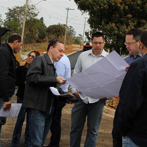 Presidente da Câmara Prof. Fabiano visitou obras ao lado do prefeito Saulo